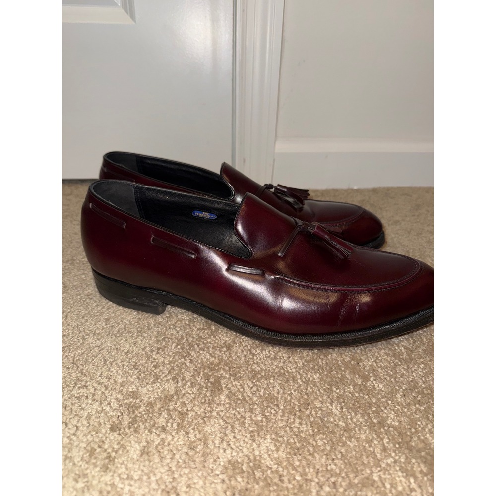 Florsheim Tassel Loafers Mens 13C Burgundy Oxblood Leather Dress Shoes Classic‎